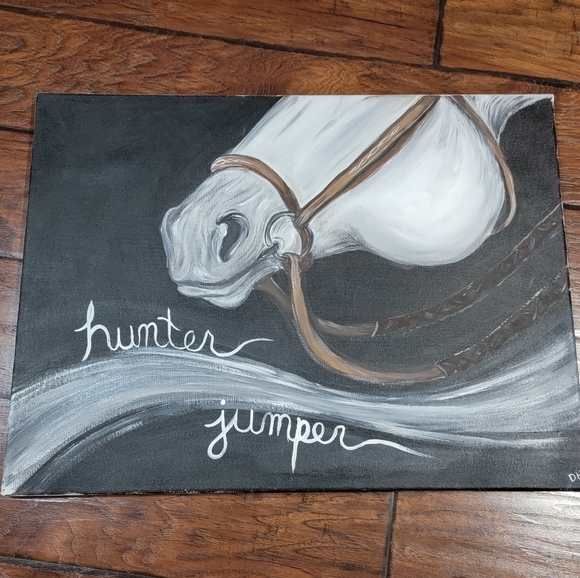 Original canvas horse painting